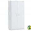 ARMOIRE DE RANGEMENT 'SPACIO' 2 PORTES ET 5 ÉTAGÈRES BLANC
