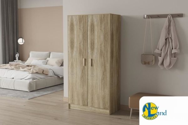 ARMOIRE DE RANGEMENT 'SPACE' 2 PORTES ET 4 ÉTAGÈRES SONOMA