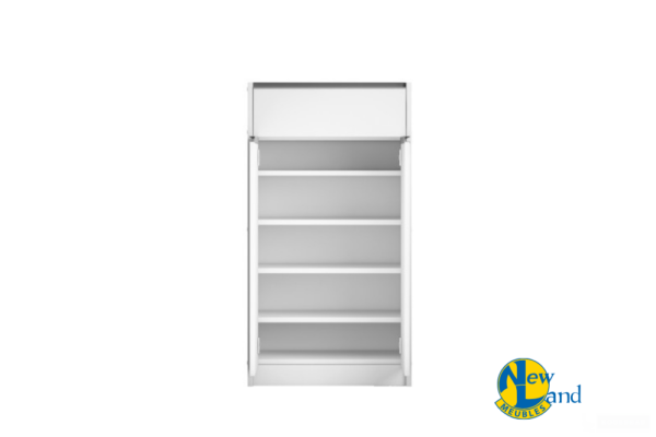 RANGEMENT CHAUS. 'LILLY' 2 PORTES ET 1 TIROIR BLANC – Image 2