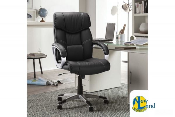 CHAISE DE BUREAU 'DALI' PU NOIR