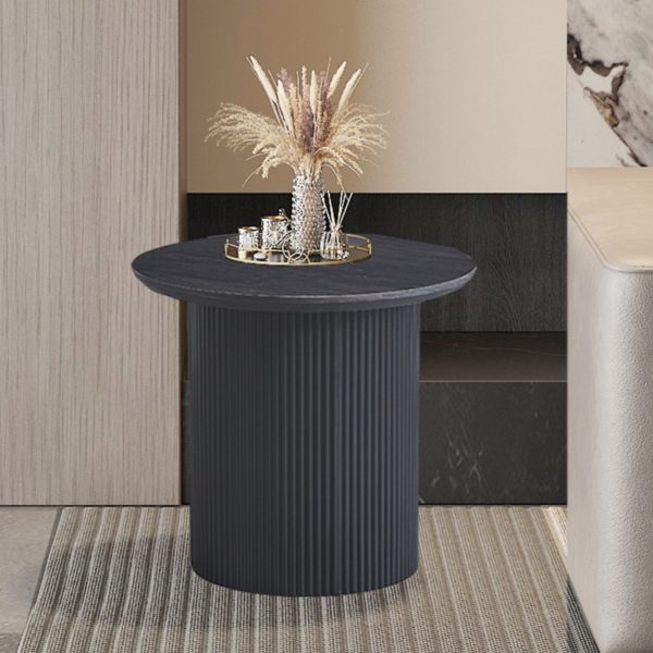 TABLE BASSE 'LAGOS' 50 CM RONDE DÉCOR BRUN FONCÉ