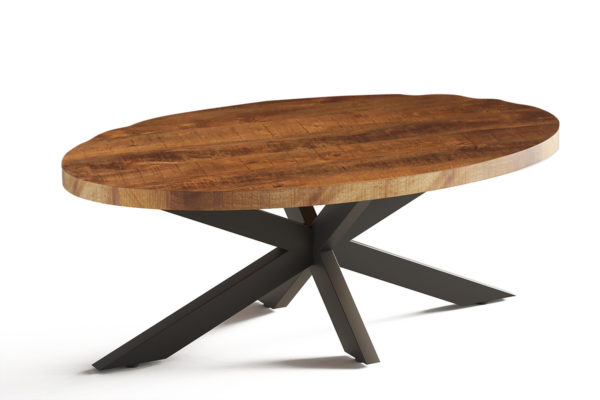 TABLE BASSE 'MADEIRA' OVALE BOIS DE MANGUIER – Image 2