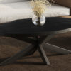 TABLE BASSE 'MADEIRA' OVALE BOIS DE MANGUIER NOIR