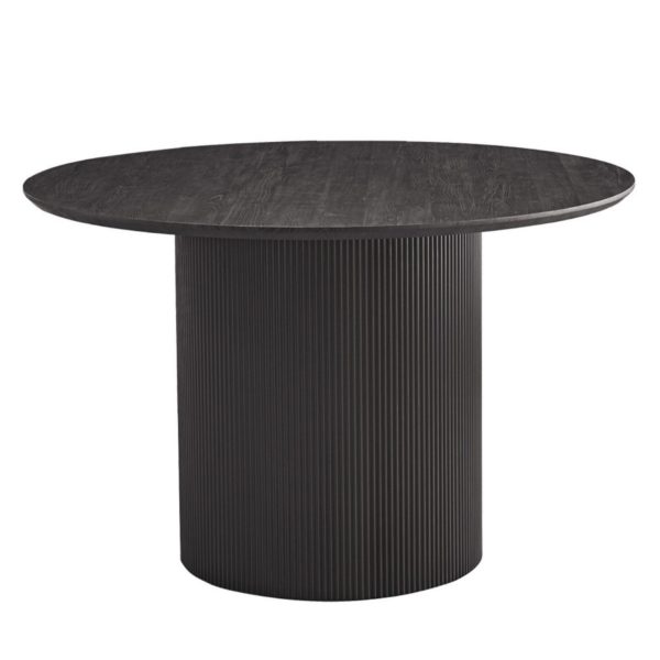 TABLE 'LAGOS' 120 CM RONDE DÉCOR BRUN FONCÉ – Image 2