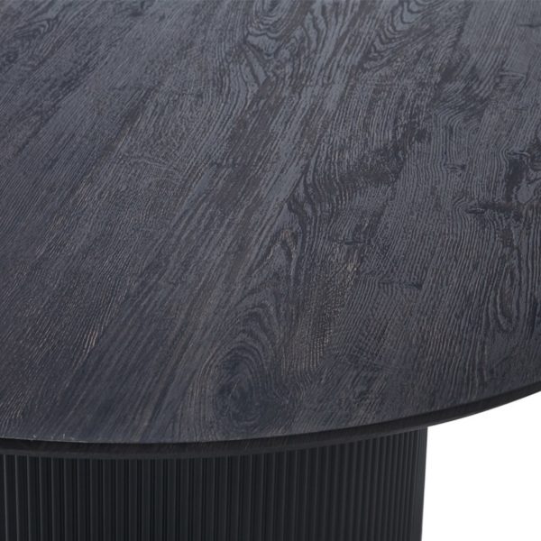 TABLE 'LAGOS' 120 CM RONDE DÉCOR BRUN FONCÉ – Image 3