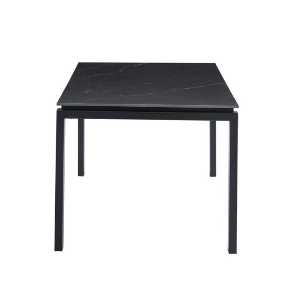 TABLE 'ZEUS' 180 CM RECTANGULAIRE PIERRE NOIR – Image 3