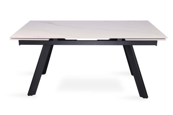 TABLE EXTENSIBLE 'HERA' 160-240 CM RECTANGULAIRE PIERRE BLANC – Image 3