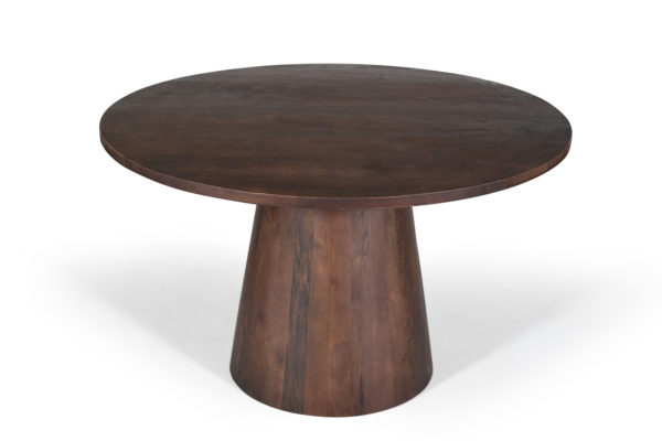 Table 'Tommy' 130 cm Ronde Bois de Manguier Brun – Image 4