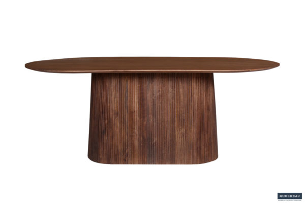 Table 'Miguel' 200 cm Ovale Bois de manguier Brun clair – Image 3