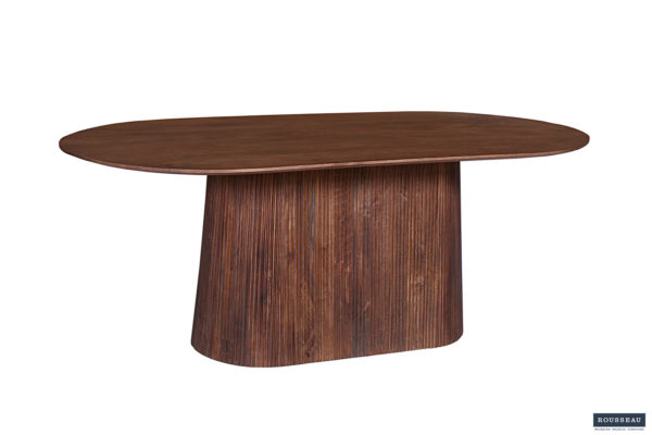 Table 'Miguel' 200 cm Ovale Bois de manguier Brun clair – Image 5