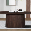 Table 'Miguel' 200 cm Ovale Bois de manguier Brun foncé