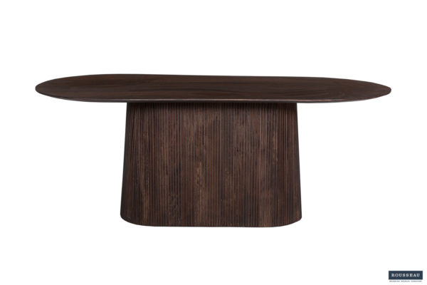 Table 'Miguel' 200 cm Ovale Bois de manguier Brun foncé – Image 3