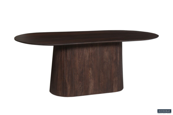 Table 'Miguel' 200 cm Ovale Bois de manguier Brun foncé – Image 5