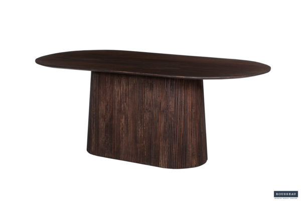 Table 'Miguel' 200 cm Ovale Bois de manguier Brun foncé – Image 7