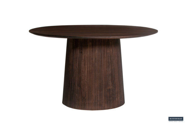 Table 'Miguel' 130 cm Bois de manguier Ronde Brun foncé – Image 3