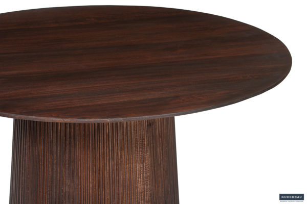 Table 'Miguel' 130 cm Bois de manguier Ronde Brun foncé – Image 5