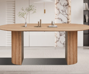 Alternative view of Table 'Lagos' 200 cm Ovale Décor Chêne Vieilli