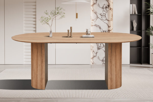 Table 'Lagos' 200 cm Ovale Décor Chêne Vieilli – Image 2