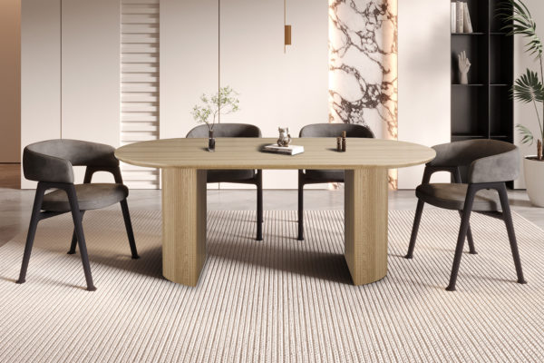 Table 'Lagos' 200 cm Ovale Décor Chêne Naturel