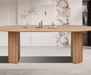 Alternative view of Table 'Lagos' 220 cm Ovale Décor Chêne Vieilli