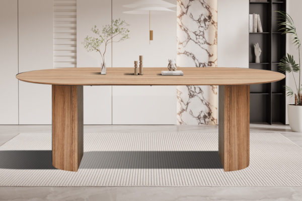 Table 'Lagos' 220 cm Ovale Décor Chêne Vieilli – Image 2