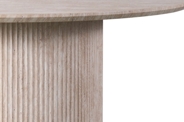 Table 'Lagos' 120 cm Ronde Décor Travertin Beige – Image 5