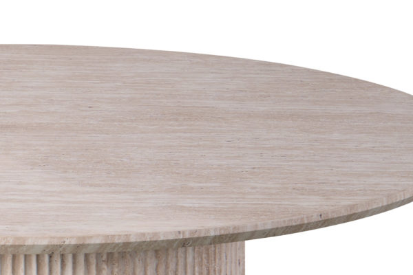 Table 'Lagos' 120 cm Ronde Décor Travertin Beige – Image 6