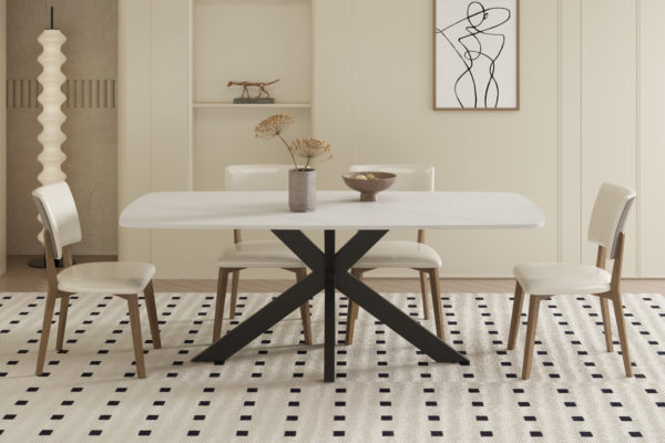 Table 'Apollo' 180 cm Ovale Danoise Pierre Blanc – Image 2