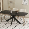 Table 'Apollo' 180 cm Ovale Danoise Pierre Noir