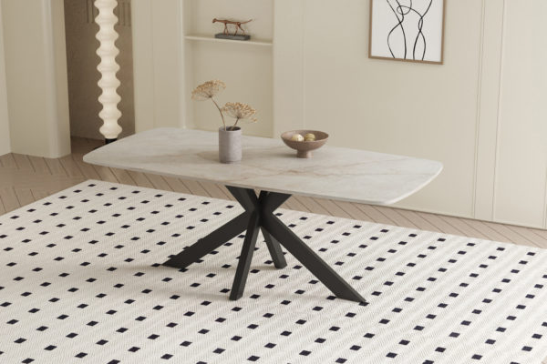 Table 'Apollo' 180 cm Ovale Danoise Pierre Brillant Shakespear Beige – Image 3