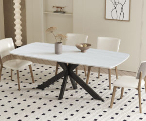 Table 'Apollo' 180 cm Ovale Danoise Pierre Baroque Gris
