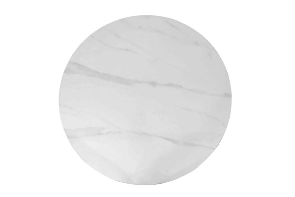 Table 'Apollo' 110 cm Pierre Brillante Ronde Snow Blanc – Image 7