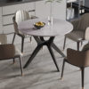 Table 'Apollo' 110 cm Pierre Brillante Ronde Italian Gris