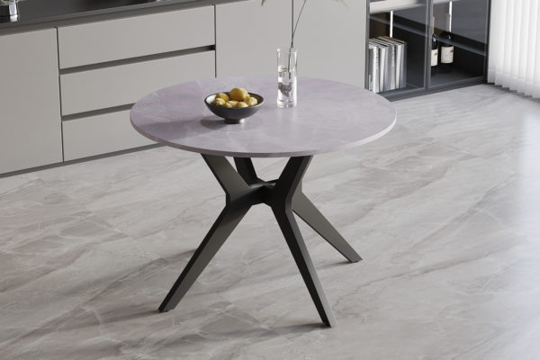 Table 'Apollo' 110 cm Pierre Brillante Ronde Italian Gris – Image 3