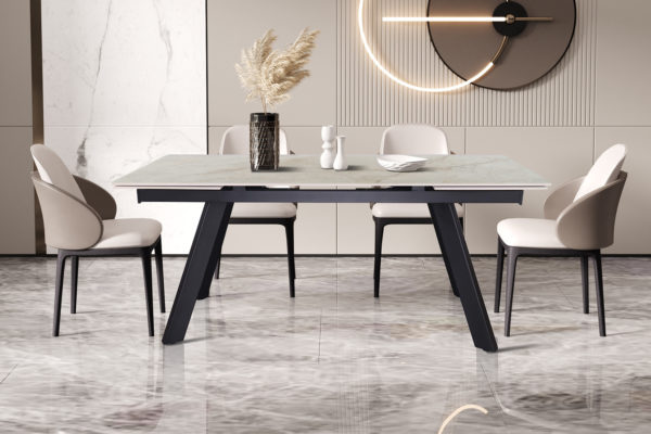 Table extensible 'Hera' 160-240 cm Rectangulaire Brillant Shakespear Beige