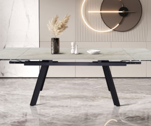 Alternative view of Table extensible 'Hera' 160-240 cm Rectangulaire Brillant Shakespear Beige