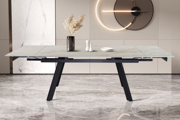 Table extensible 'Hera' 160-240 cm Rectangulaire Brillant Shakespear Beige – Image 2