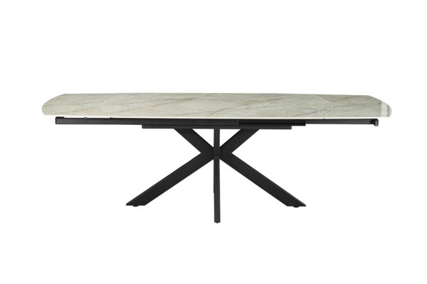 Table extensible 'Ares' 160-240 cm Ovale Danoise Brillant Pierre Beige – Image 4