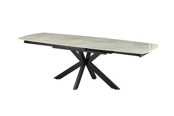 Table extensible 'Ares' 160-240 cm Ovale Danoise Brillant Pierre Beige – Image 5