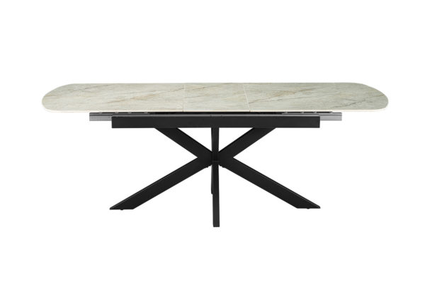 Table extensible 'Hestia' 180-220 cm Ovale Danoise Brillant Pierre Beige – Image 4