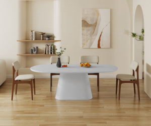 Alternative view of Table 'Tavira' 220 cm Ovale Ciment Ecru