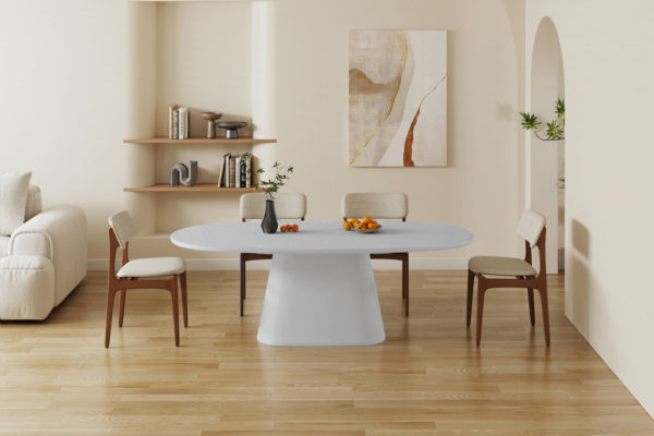 Table 'Tavira' 220 cm Ovale Ciment Ecru – Image 2