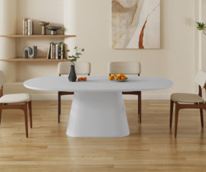 Table 'Tavira' 220 cm Ovale Ciment Ecru