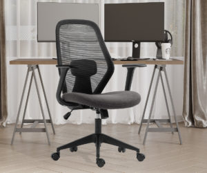 Chaise de bureau 'Claude' Mesh Noir/Gris
