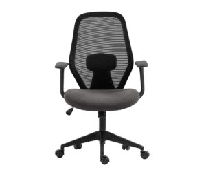 Alternative view of Chaise de bureau 'Claude' Mesh Noir/Gris