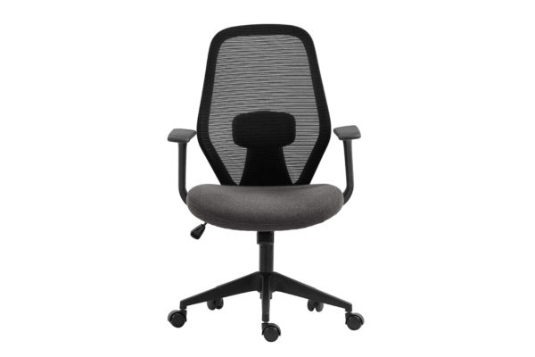 Chaise de bureau 'Claude' Mesh Noir/Gris – Image 2