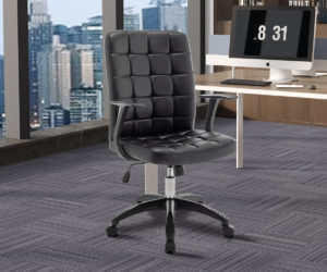 Chaise de bureau 'Luka' Noir PU