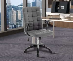 Chaise de bureau 'Luka' Gris PU