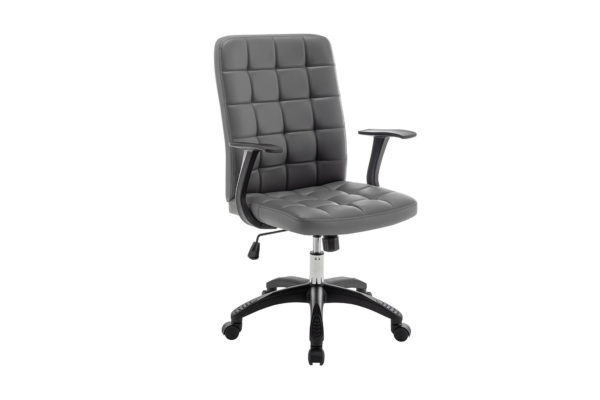 Chaise de bureau 'Luka' Gris PU – Image 3