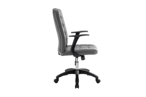 Chaise de bureau 'Luka' Gris PU – Image 4